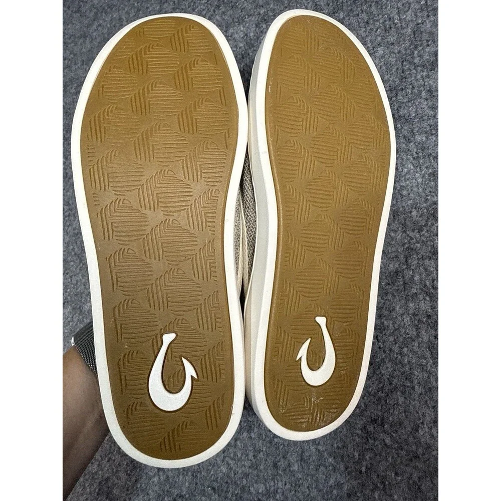 OluKai Pehuea Women’s Slip‑On Sneakers – Tapa Beige – Size 7.5 – NWT